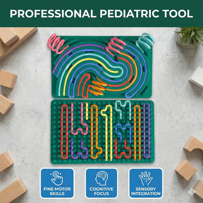 MindCalm™ – Silicone Sensory Fidget Board Toy with Color Strings | Stress Relief, Focus & Calm Toy for Kids and Adults