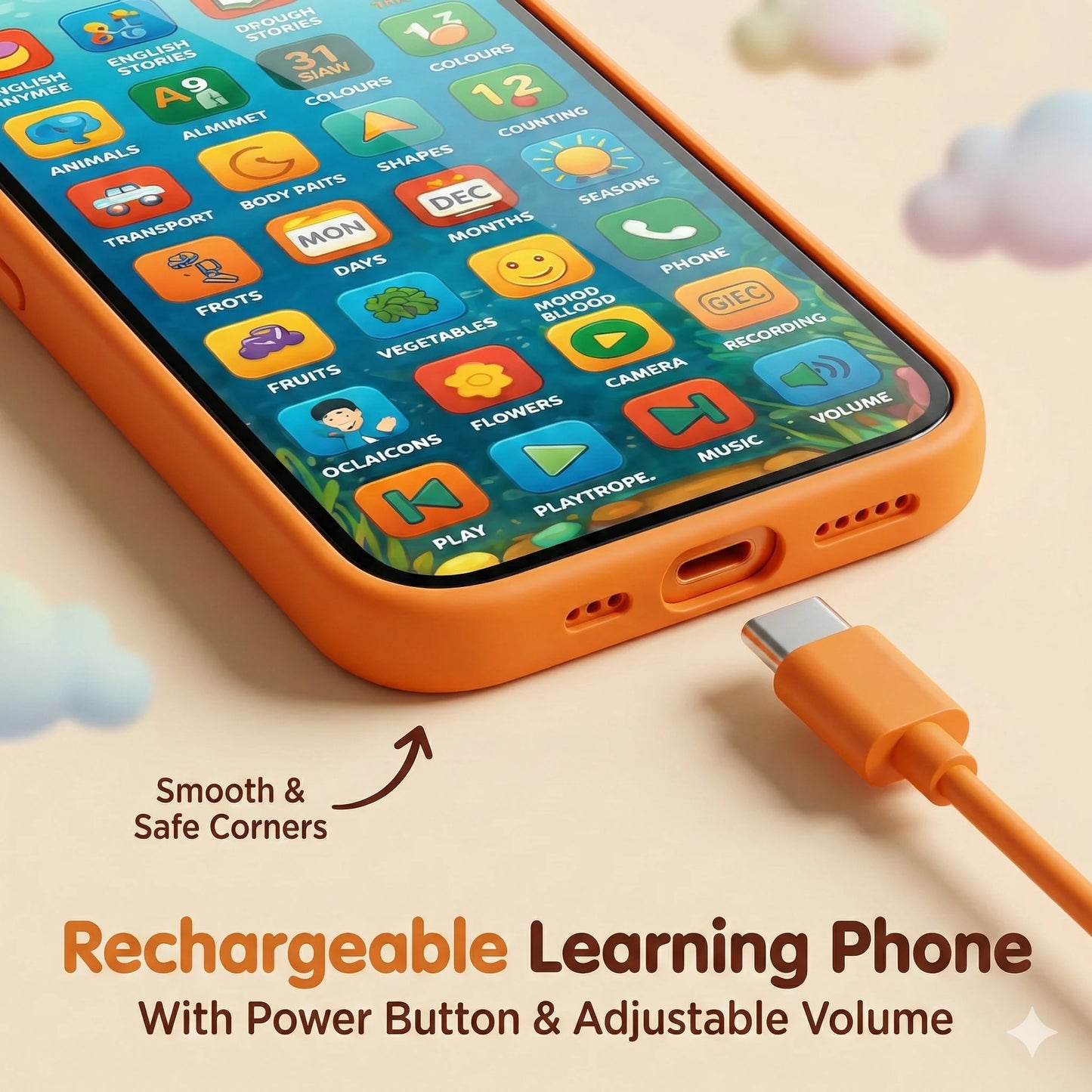 KiddieConnect™ – Smart Learning Phone | Alphabet, Numbers & Rhymes | Early Brain Stimulation