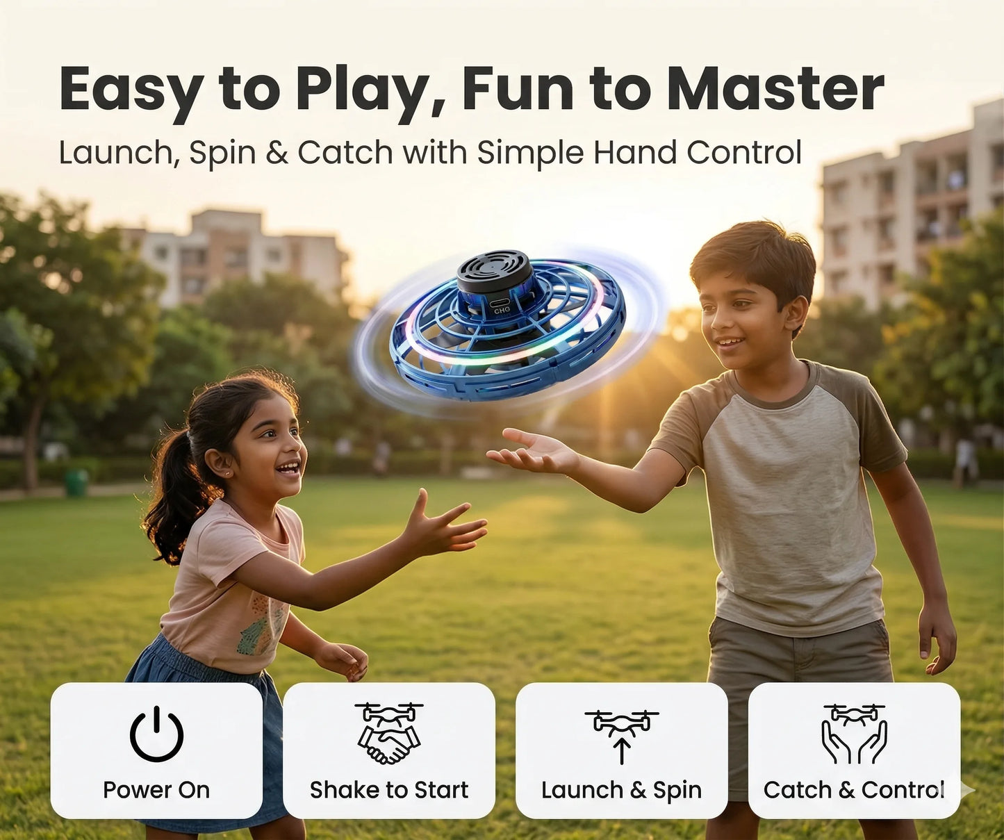 FlyNova™ – Smart Flying Spinner | Boomerang Flight, Hand Motion | Focus & Active Play