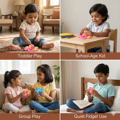 OctoSpin™ – Sensory Fidget Spinner | Smooth Spinning Tentacles | Focus & Calm Play