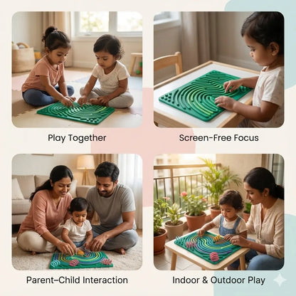 MindCalm™ – Silicone Sensory Fidget Board Toy with Color Strings | Stress Relief, Focus & Calm Toy for Kids and Adults
