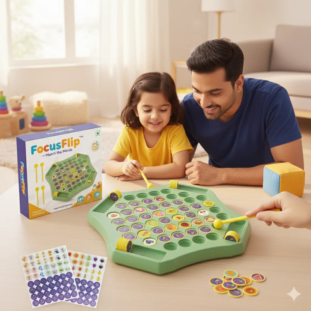 FocusFlip™ - Focus Game | Observation & Control | Slow, Smart Play