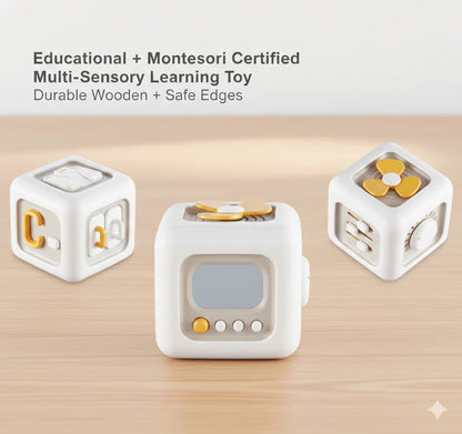 BabyCube™ – Montessori Skills Cube | Everyday Actions in Play Form | Boosts Brain Development