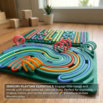 MindCalm™ – Silicone Sensory Fidget Board Toy with Color Strings | Stress Relief, Focus & Calm Toy for Kids and Adults