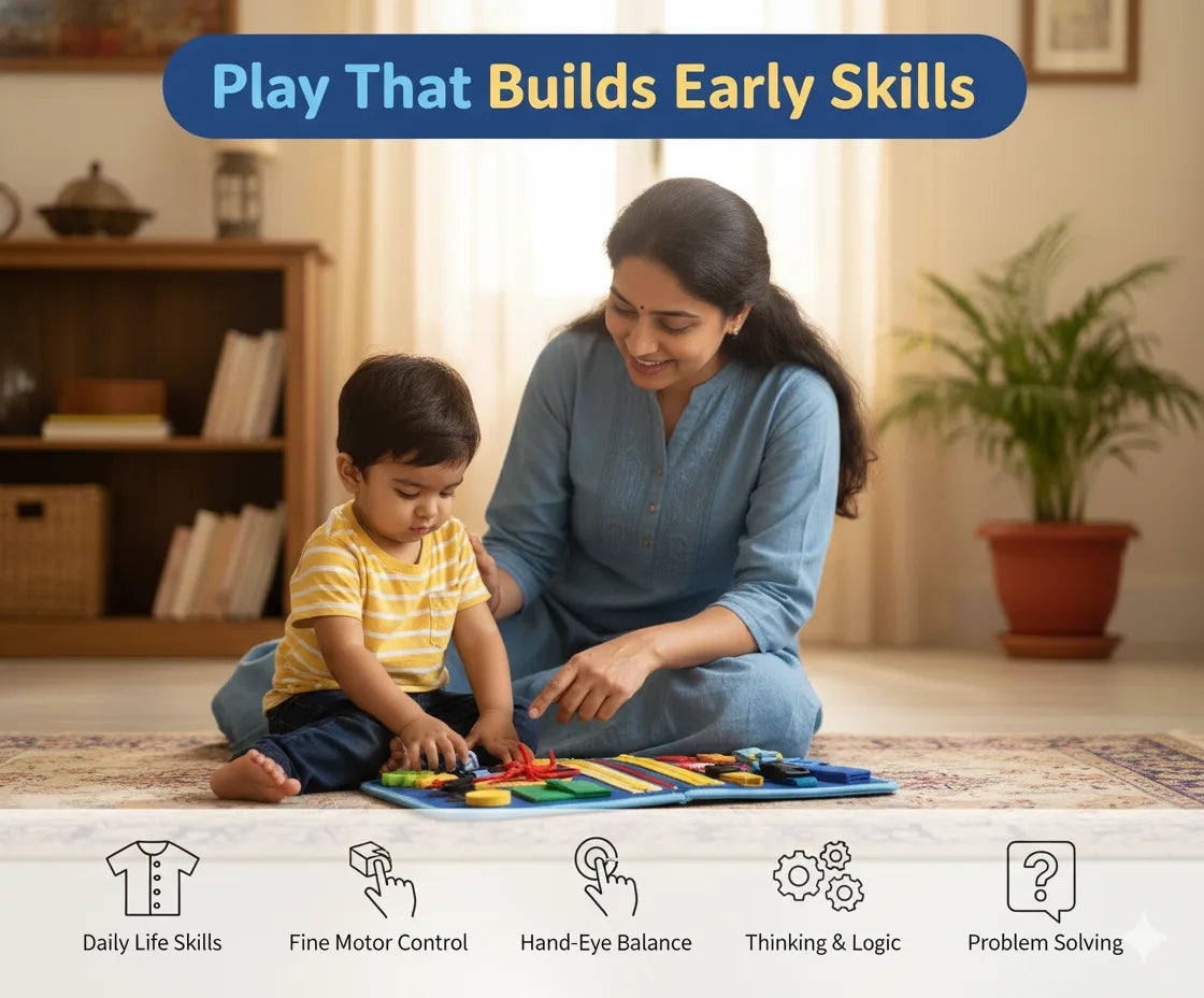 BusyBook™ – 19+ Montessori Activities | Sensory Skill-Building | Toddlers Brain Development