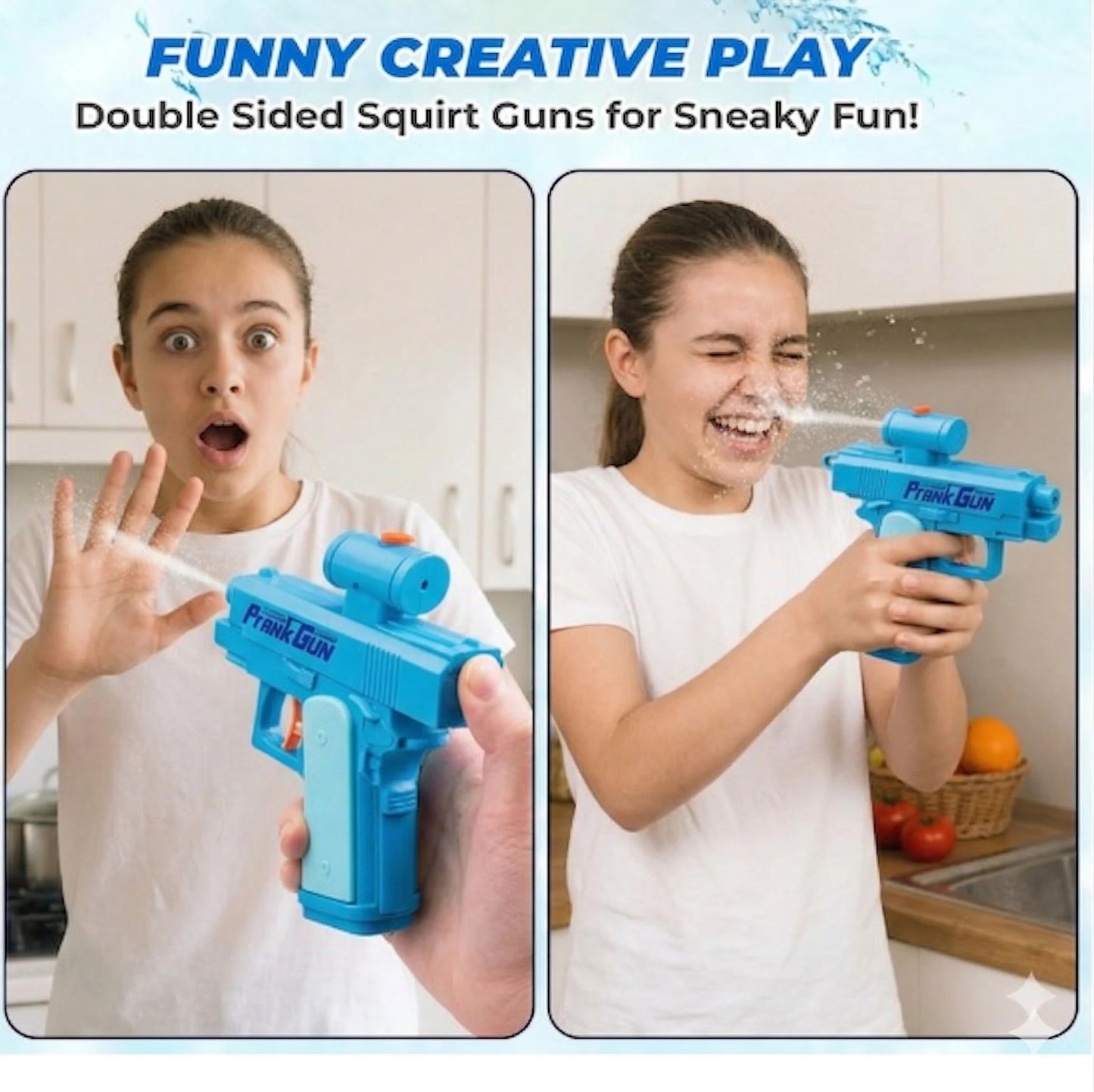 PrankGun™ – Long Range Water Gun | High Pressure Spray | Outdoor Play & Group Fun