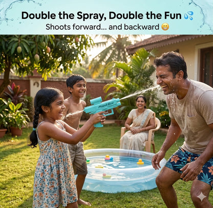 PrankGun™ – Long Range Water Gun | High Pressure Spray | Outdoor Play & Group Fun