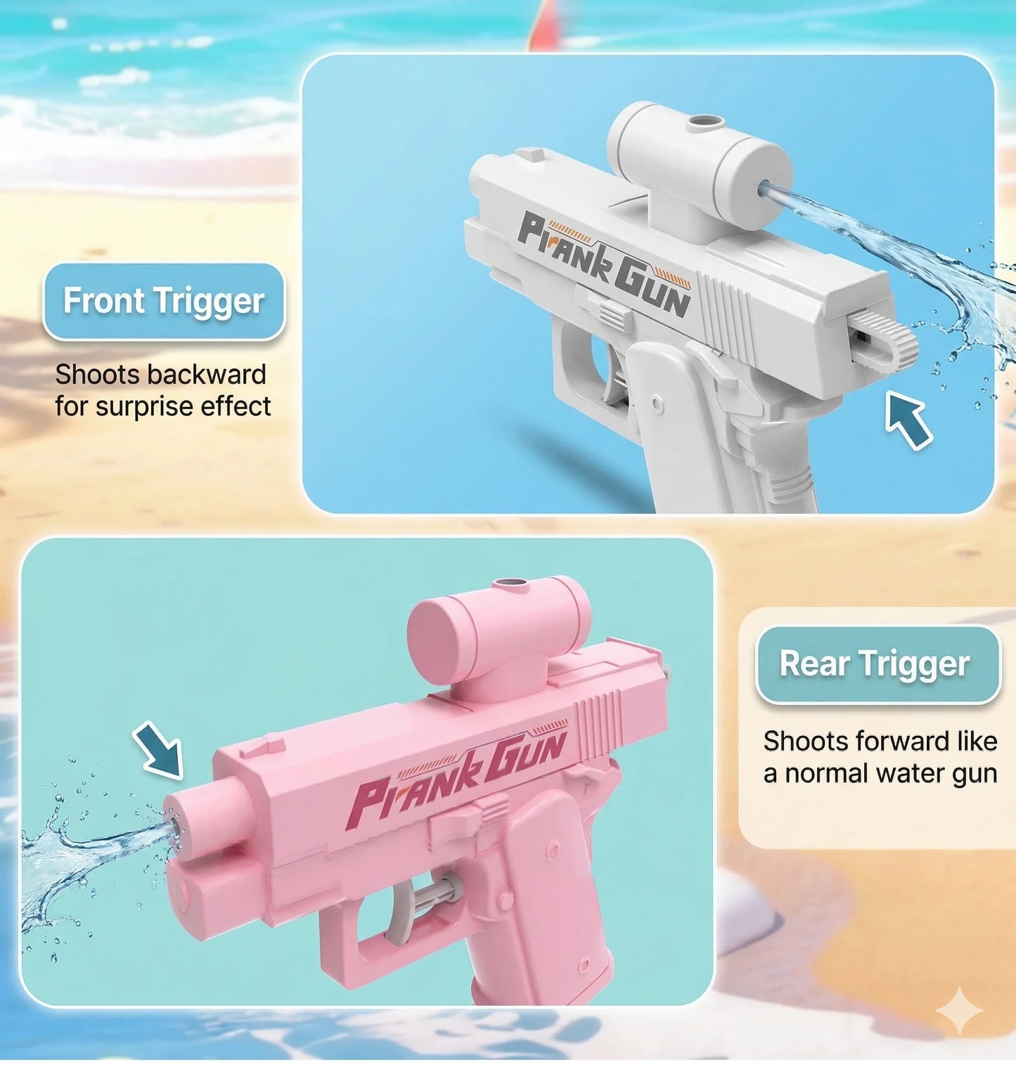 PrankGun™ – Long Range Water Gun | High Pressure Spray | Outdoor Play & Group Fun