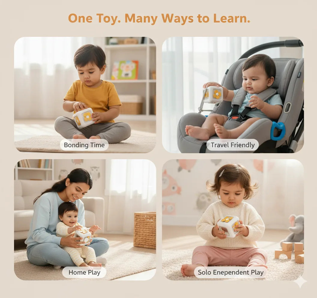 BabyCube™ – Montessori Skills Cube | Everyday Actions in Play Form | Boosts Brain Development