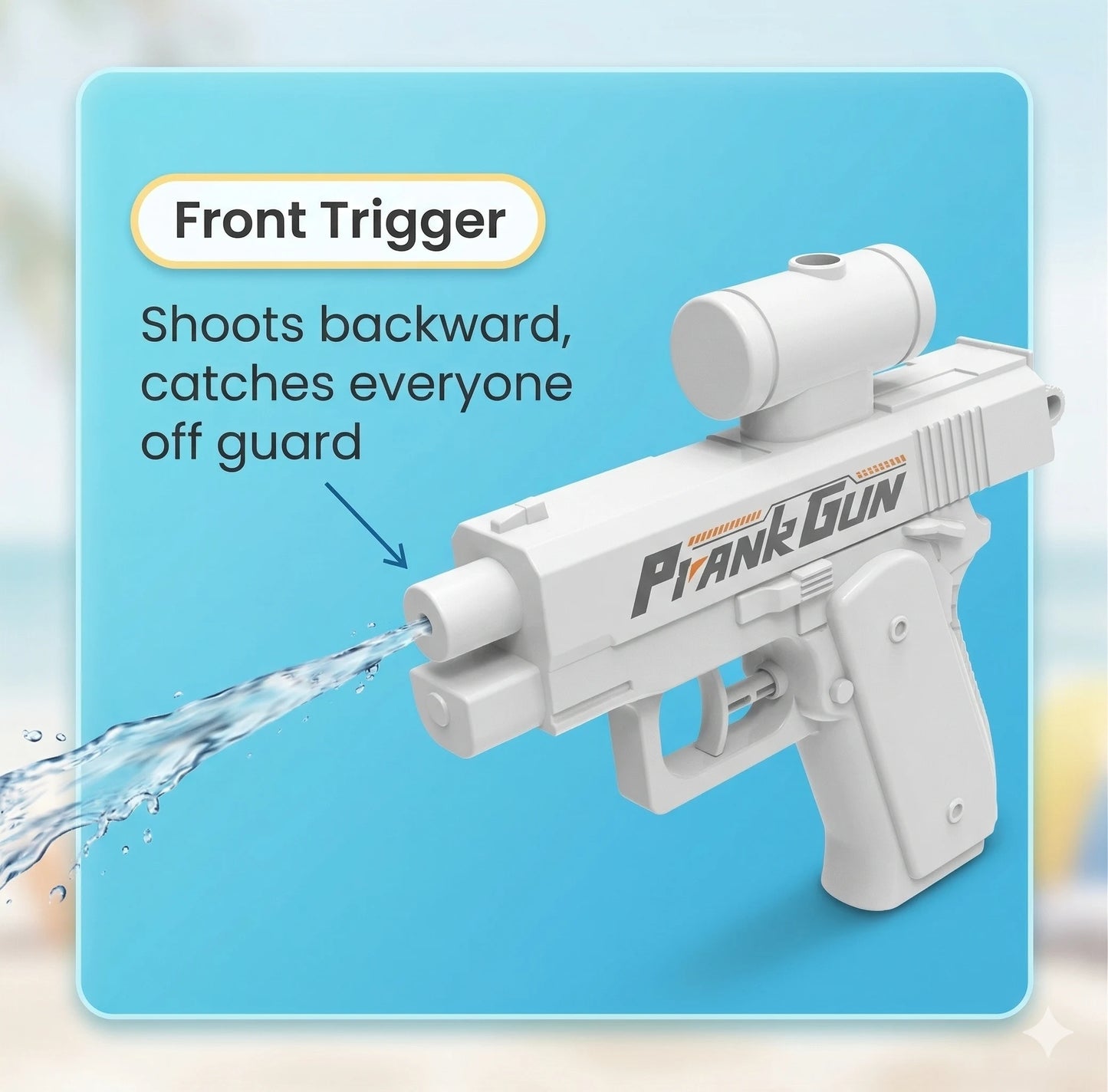 PrankGun™ – Long Range Water Gun | High Pressure Spray | Outdoor Play & Group Fun