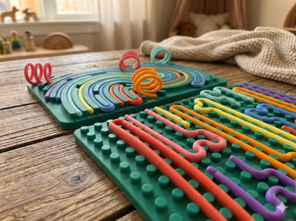 MindCalm™ – Silicone Sensory Fidget Board Toy with Color Strings | Stress Relief, Focus & Calm Toy for Kids and Adults
